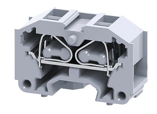 Connectwell - Panel Mount Terminal Block - Spring Clamp Terminal Blocks - CM2.5S2