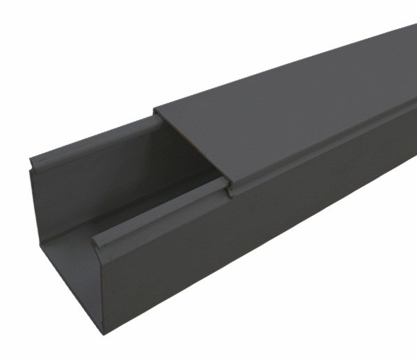 PVC Wiring Ducts Un-Slotted - Black